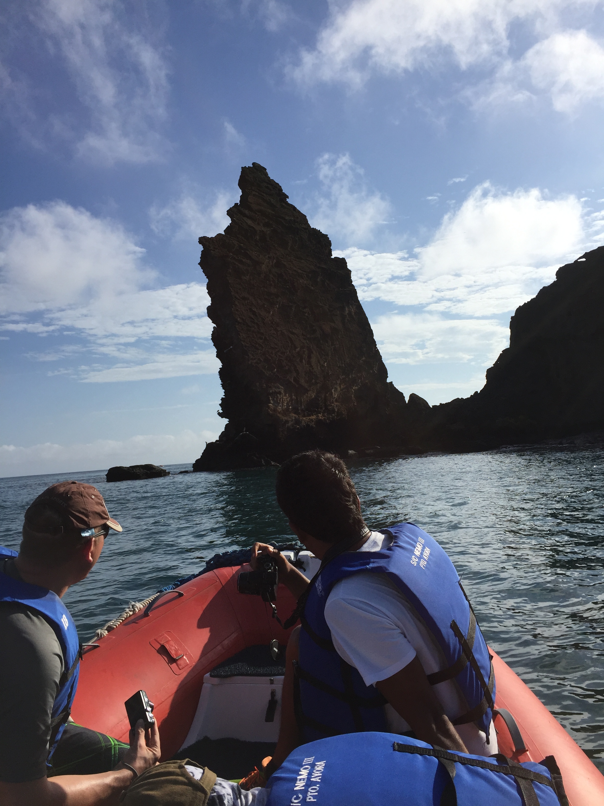 On the Zodiac, we get closer to the rock formation.