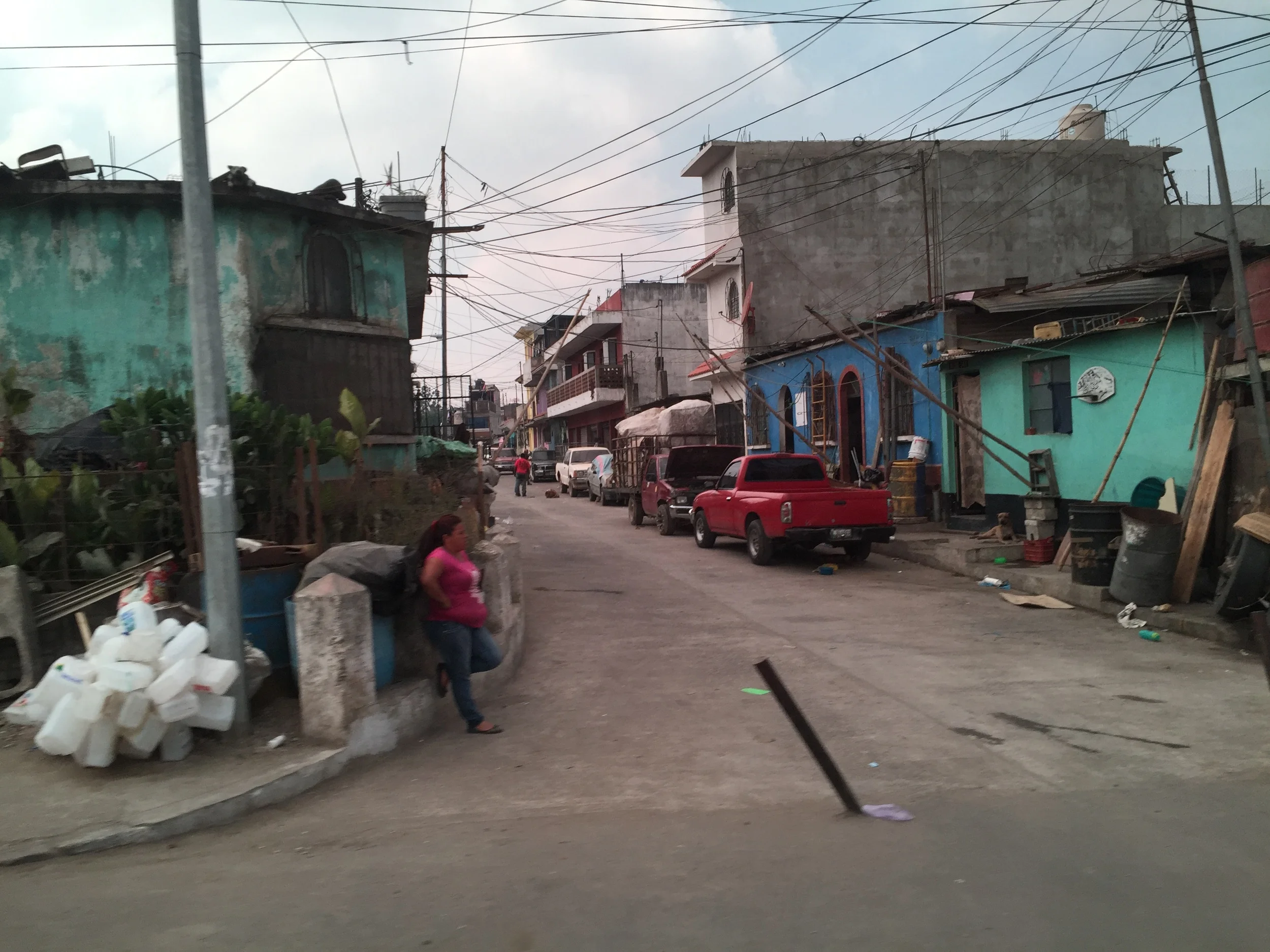 A main street in Zone 3, where the Guatemala City Garbage Dump provides the only source of income for residents.