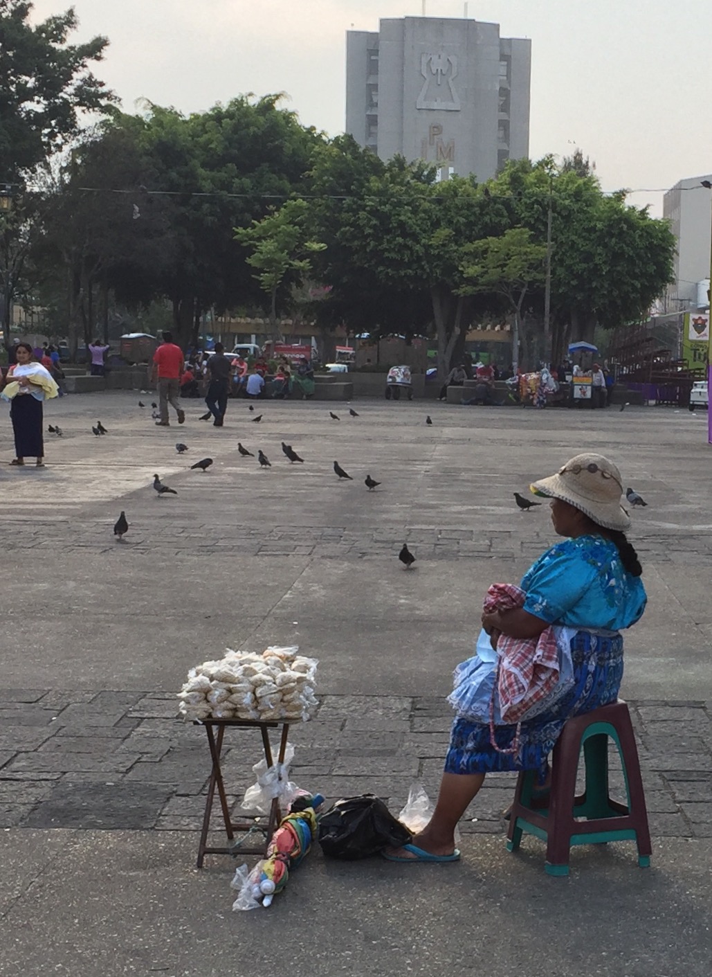 Street vendor in Central Plaza, Guatemala City.