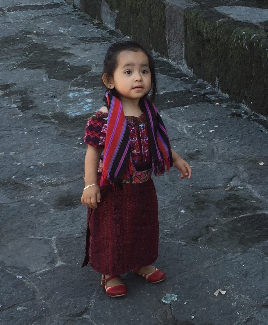 A young Mayan girl in the Solala marketplace.