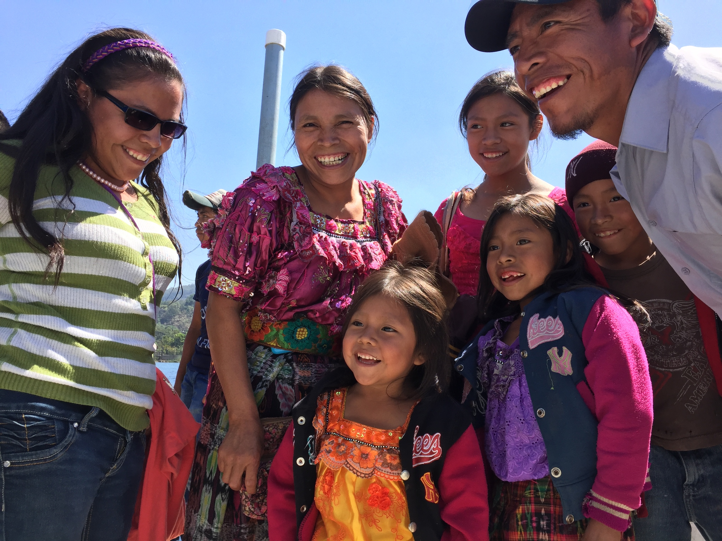 A family in the village of Santiago Atitlan, across the lake from Pana.