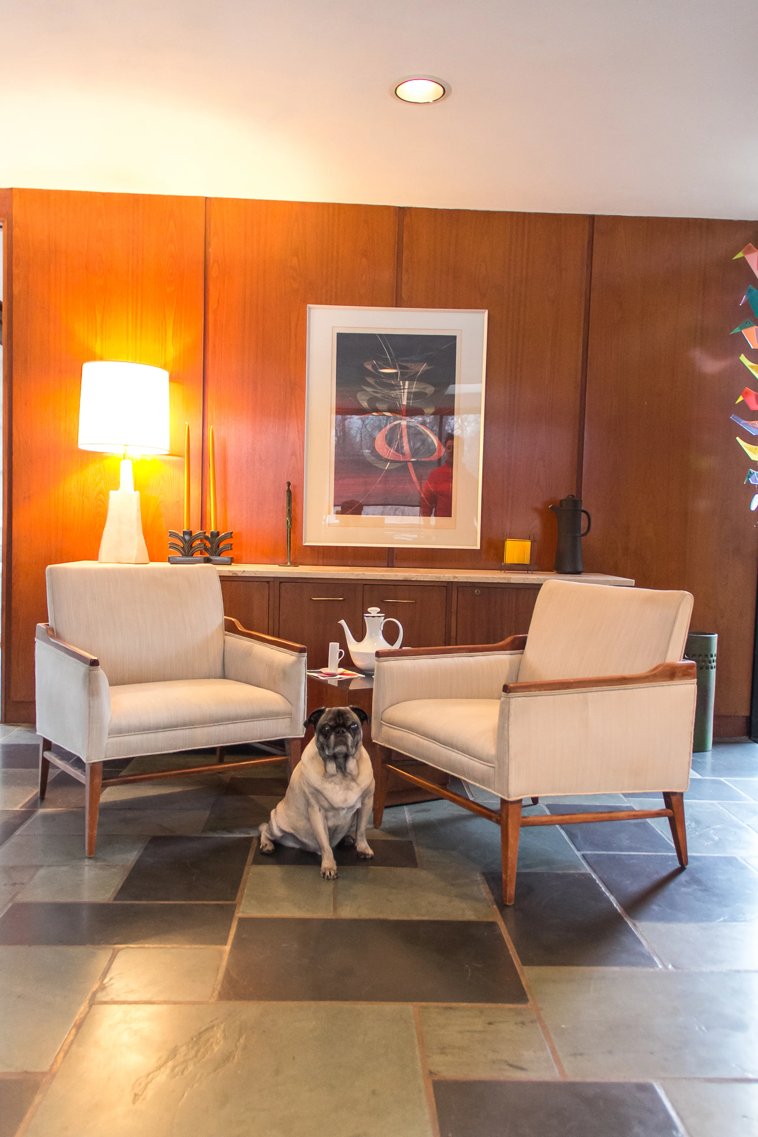 pair of mid-century modern lounge chairs