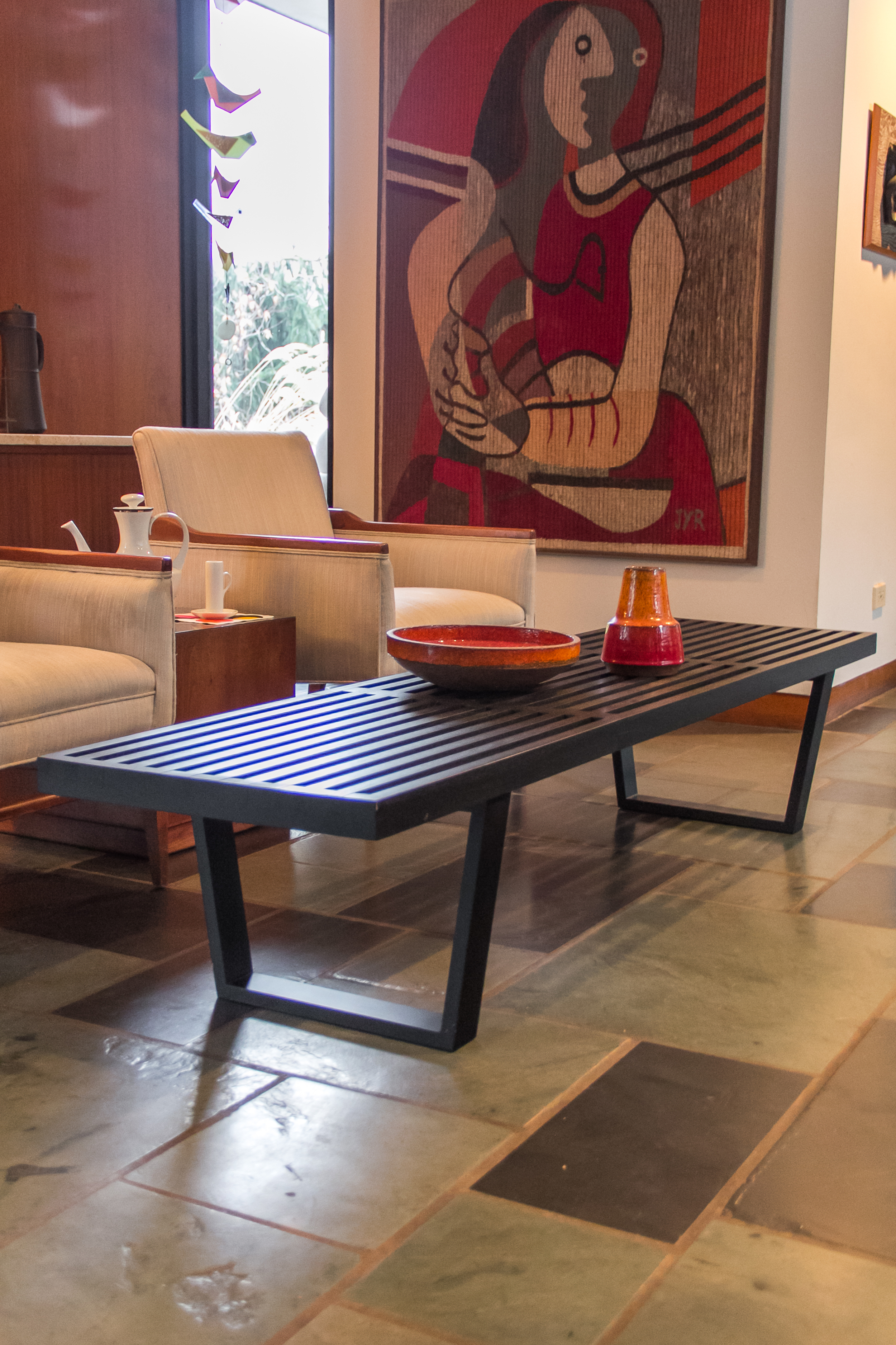 nelson slat bench/table