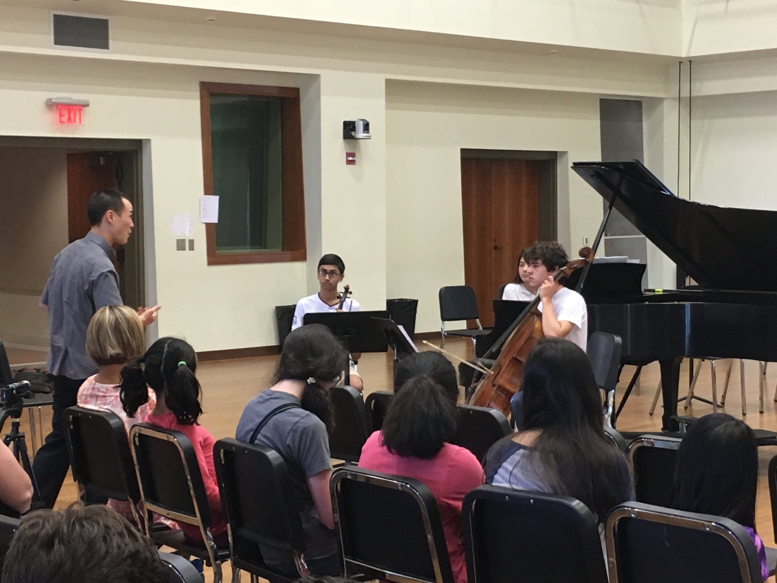  Master class with Joseph Lin, Juilliard Quartet. 