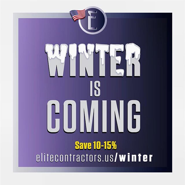 #winteriscoming❄️ and winter is the best time for interior painting jobs! That&rsquo;s why we&rsquo;re giving 10-15% off interior projects this winter! We explain the top 5 reasons why on our website so #clickLinkInBio ☝🏼 @elitecontractors.us .
Here