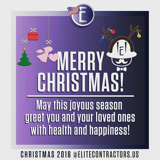 From our family to yours...MERRY CHRISTMAS 🎄🎅🏼🎁🎊🥰
.
May your holiday be filled with laughter, cheer and love!
.
#merrychristmas #elitechristmas #doingELITEwork #christmas2018 #hohoho #christmascheer #goodtidings #loveandlight #familyfirst #merr