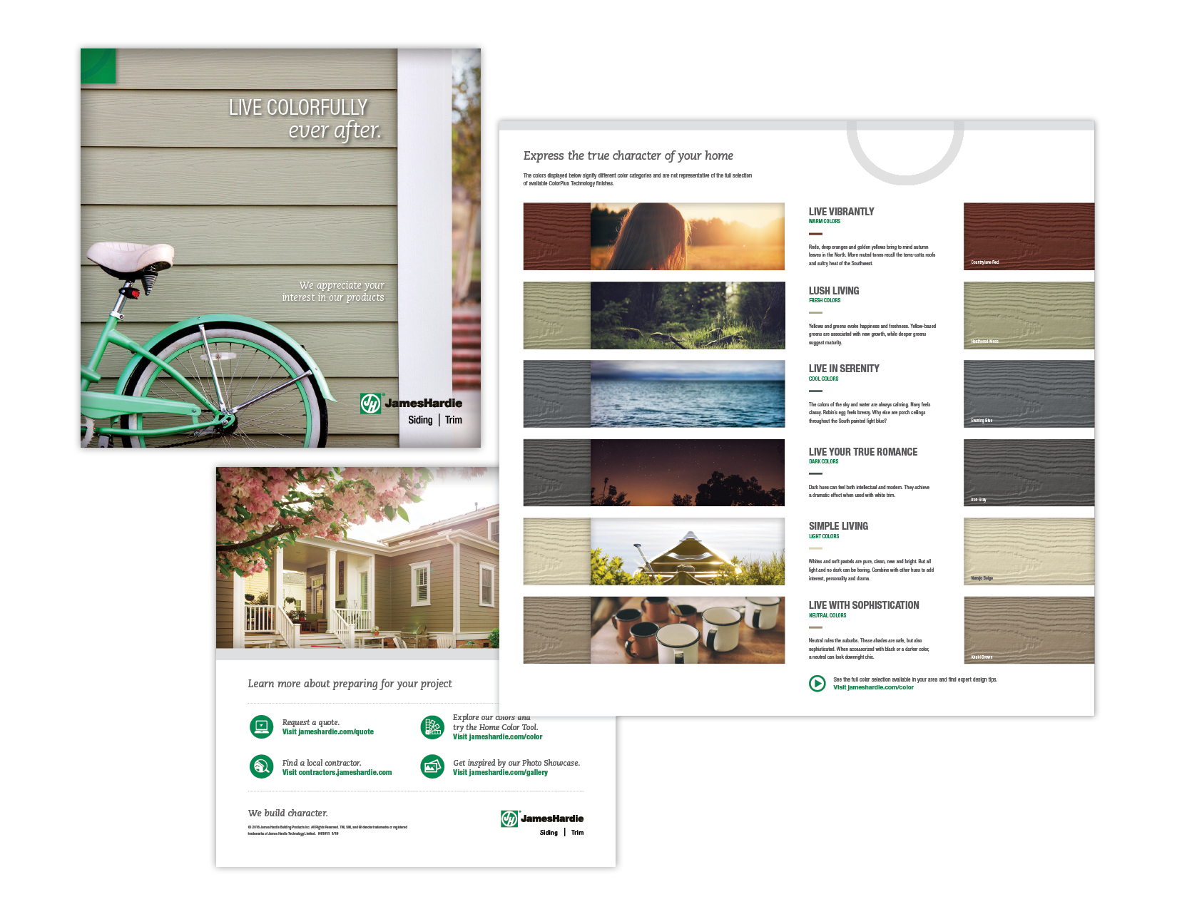 Quad fold brochure for James Hardie