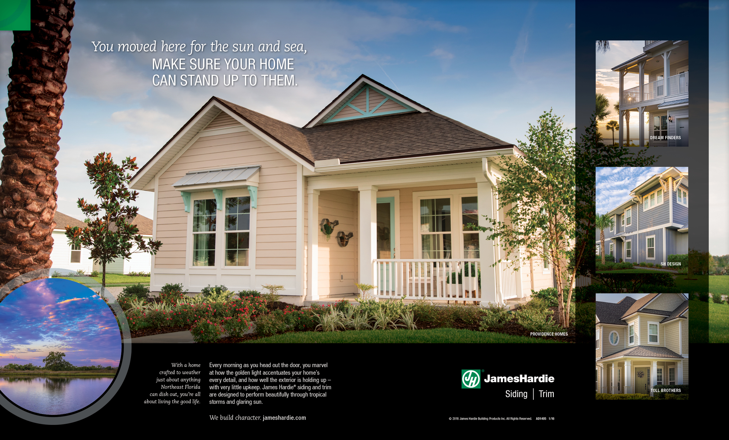 Spread ad for James Hardie