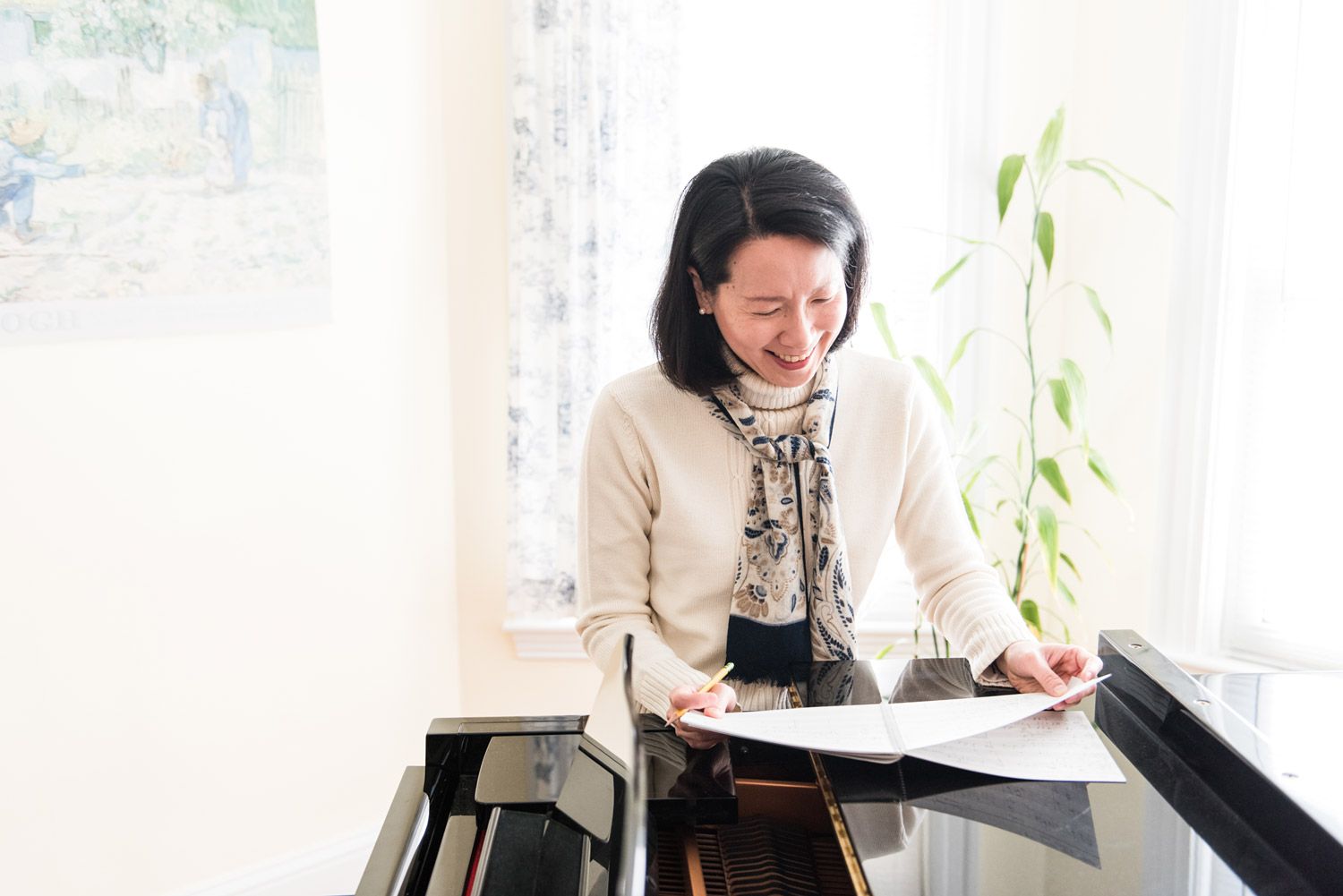 Arlington Autumn Small Business Portrait Photography | Musician and Composer Ruth Shyu | Lorna Stell | Photographer | Boston MA