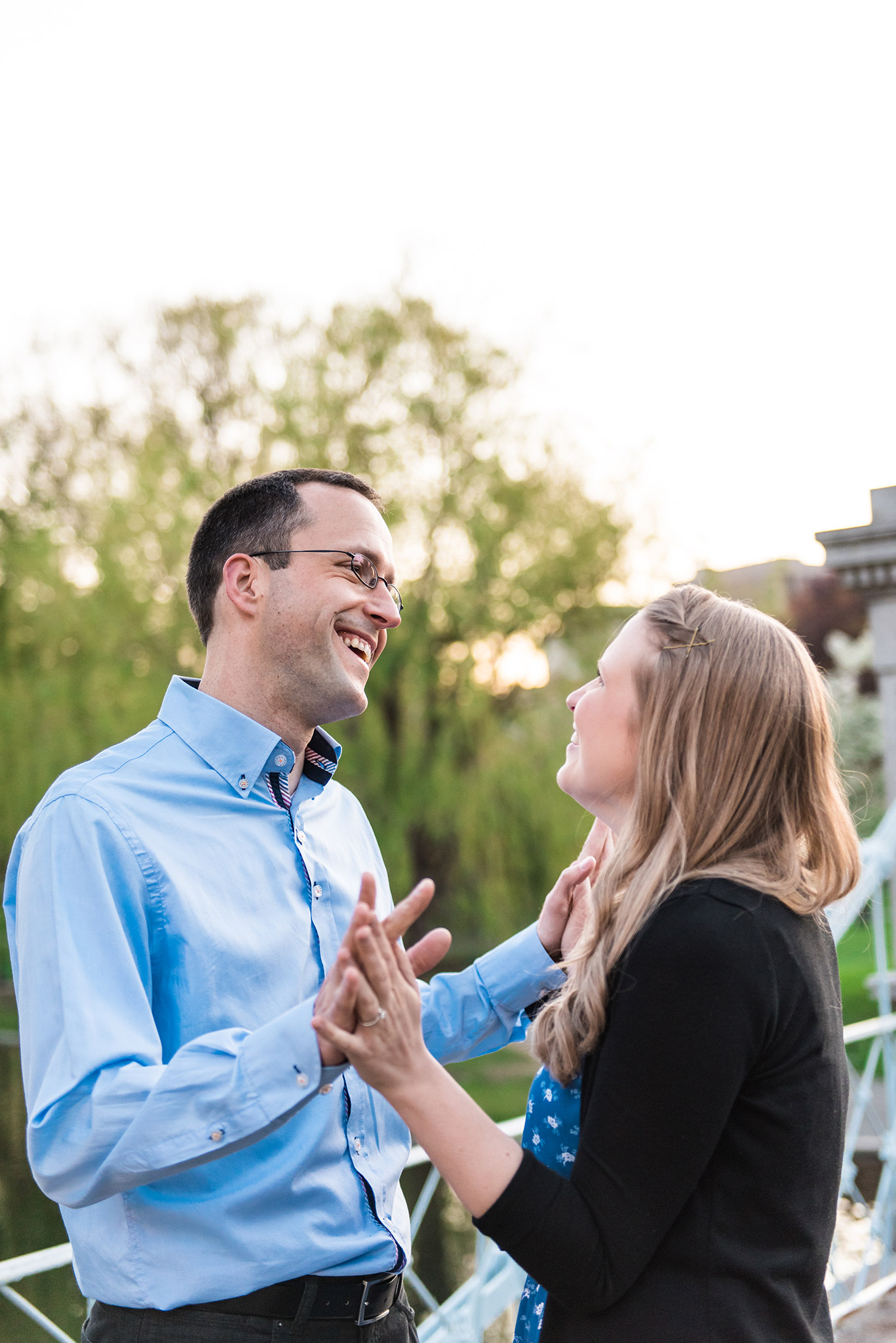 Classic + Modern Boston Public Garden, Beacon Hill, and Downtown Coffee Shop Sunrise Engagement Session | Jessica and Thomas | Lorna Stell | Photographer | Boston MA