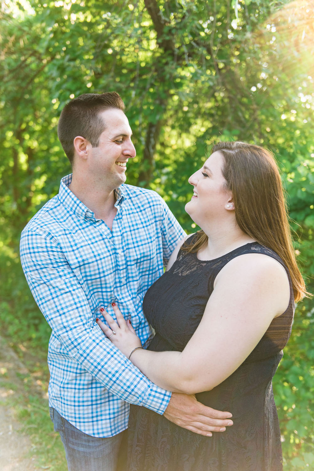 Katelyn + Joe | Summer Sunset Lake Quannapowitt Wakefield Engagement Session | Boston and New England Wedding Photography | Lorna Stell Photo