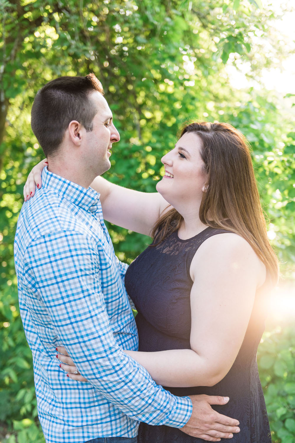 Katelyn + Joe | Summer Sunset Lake Quannapowitt Wakefield Engagement Session | Boston and New England Wedding Photography | Lorna Stell Photo