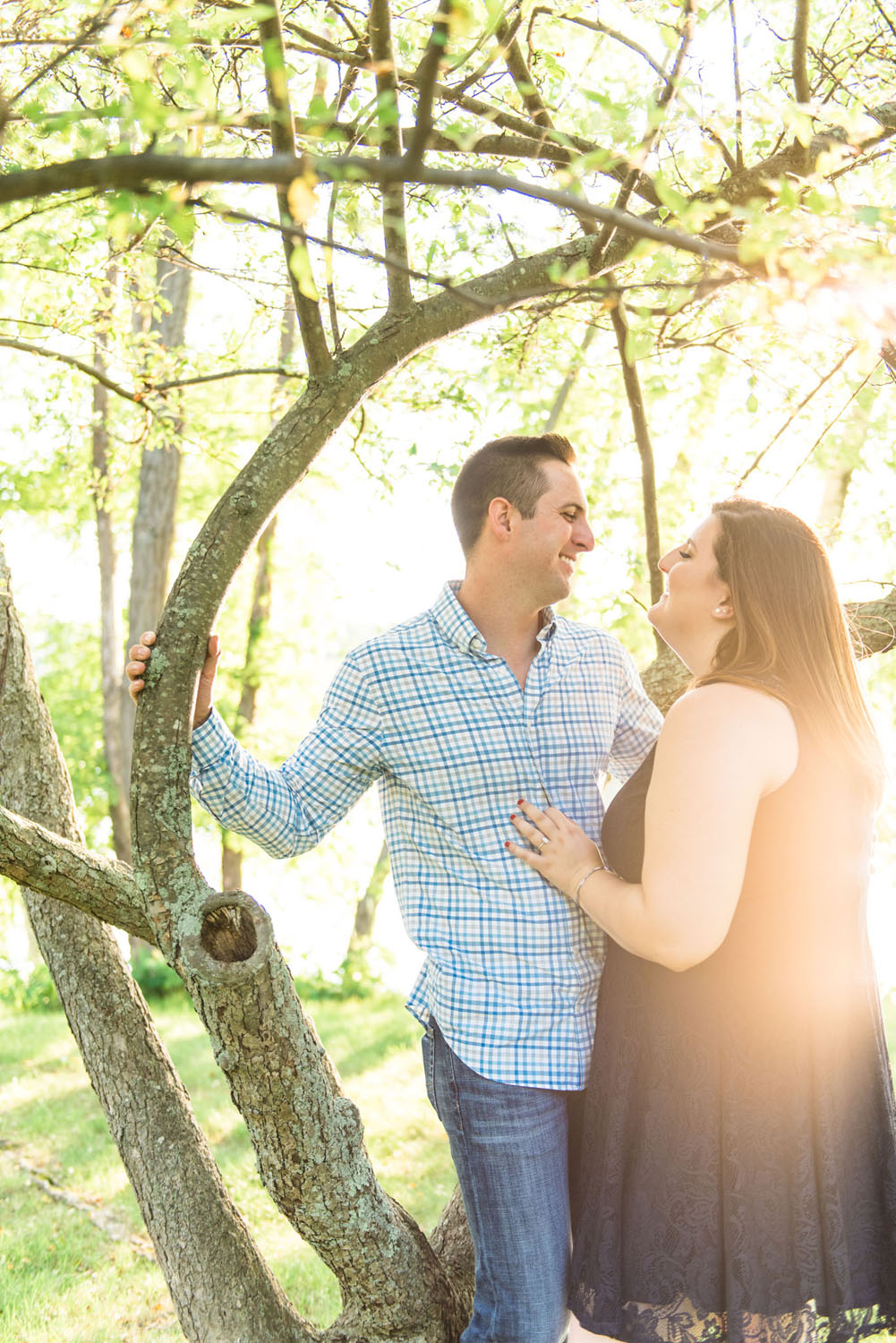 Katelyn + Joe | Summer Sunset Lake Quannapowitt Wakefield Engagement Session | Boston and New England Wedding Photography | Lorna Stell Photo