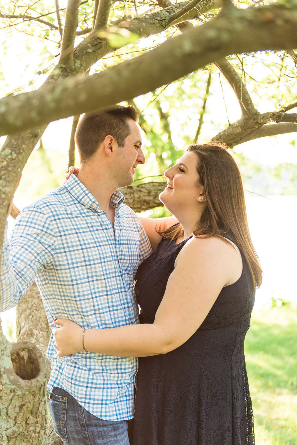 Katelyn + Joe | Summer Sunset Lake Quannapowitt Wakefield Engagement Session | Boston and New England Wedding Photography | Lorna Stell Photo