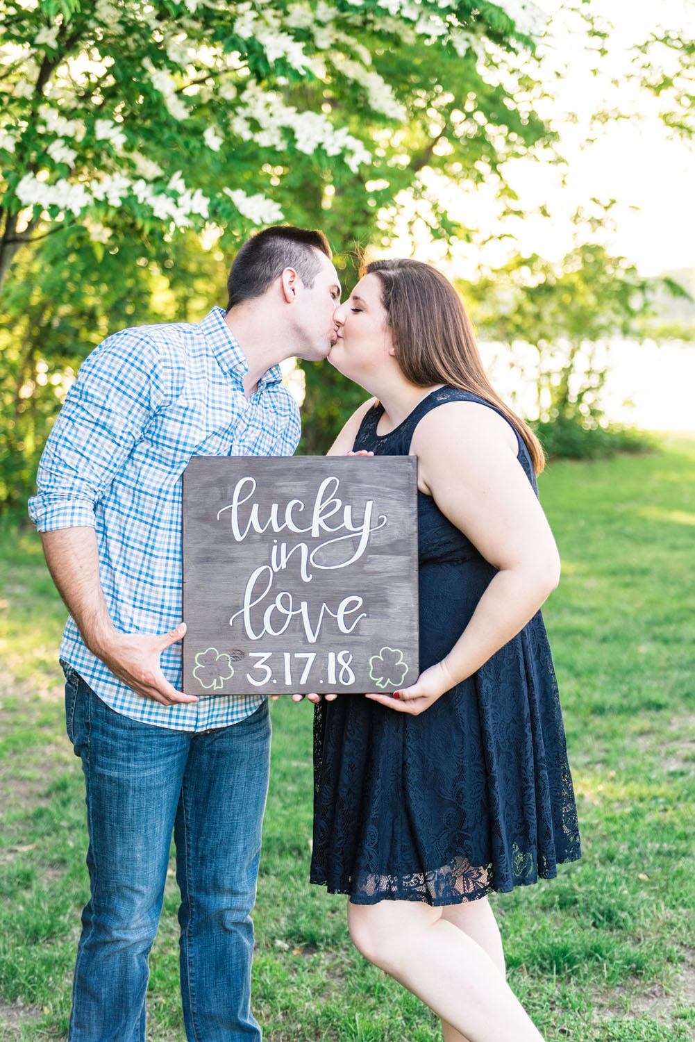 Katelyn + Joe | Summer Sunset Lake Quannapowitt Wakefield Engagement Session | Boston and New England Wedding Photography | Lorna Stell Photo