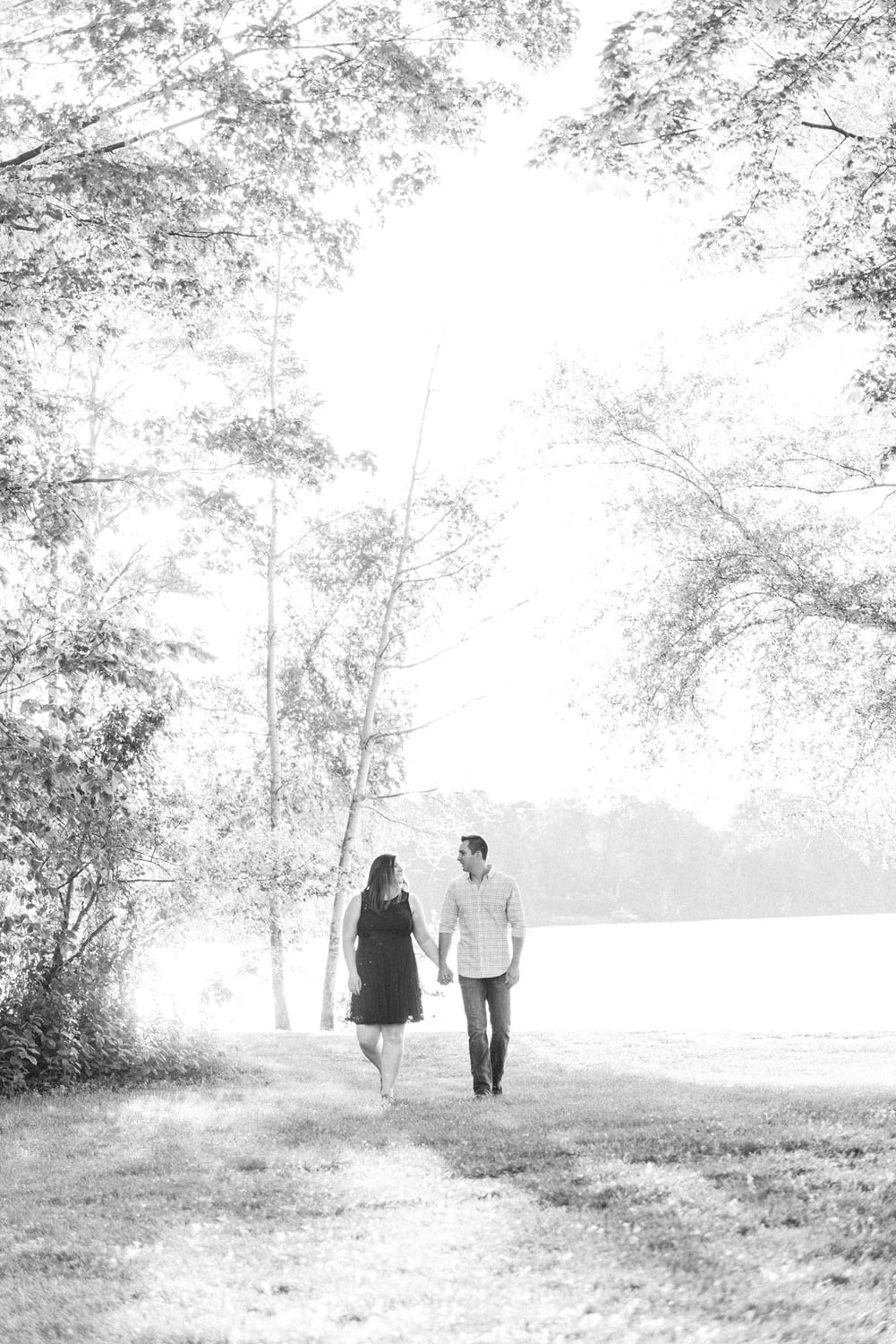 Katelyn + Joe | Summer Sunset Lake Quannapowitt Wakefield Engagement Session | Boston and New England Wedding Photography | Lorna Stell Photo
