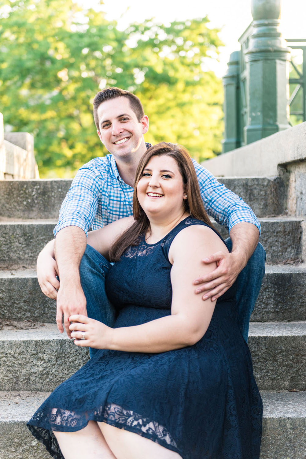 Katelyn + Joe | Summer Sunset Lake Quannapowitt Wakefield Engagement Session | Boston and New England Wedding Photography | Lorna Stell Photo