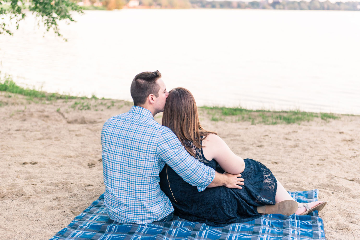 Katelyn + Joe | Summer Sunset Lake Quannapowitt Wakefield Engagement Session | Boston and New England Wedding Photography | Lorna Stell Photo