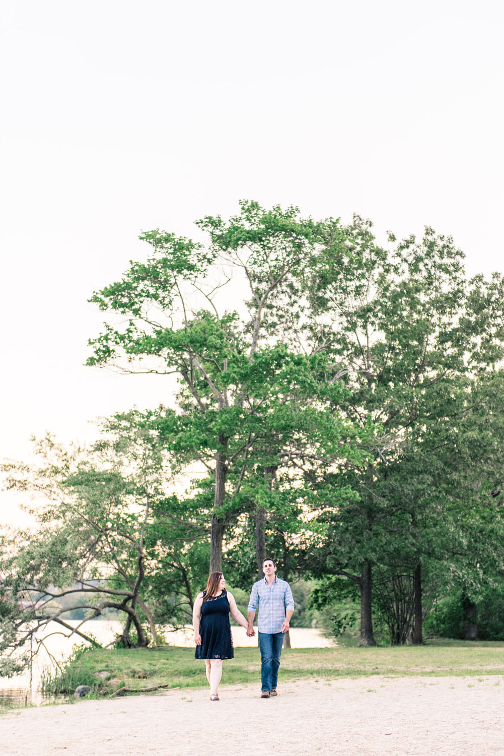 Katelyn + Joe | Summer Sunset Lake Quannapowitt Wakefield Engagement Session | Boston and New England Wedding Photography | Lorna Stell Photo