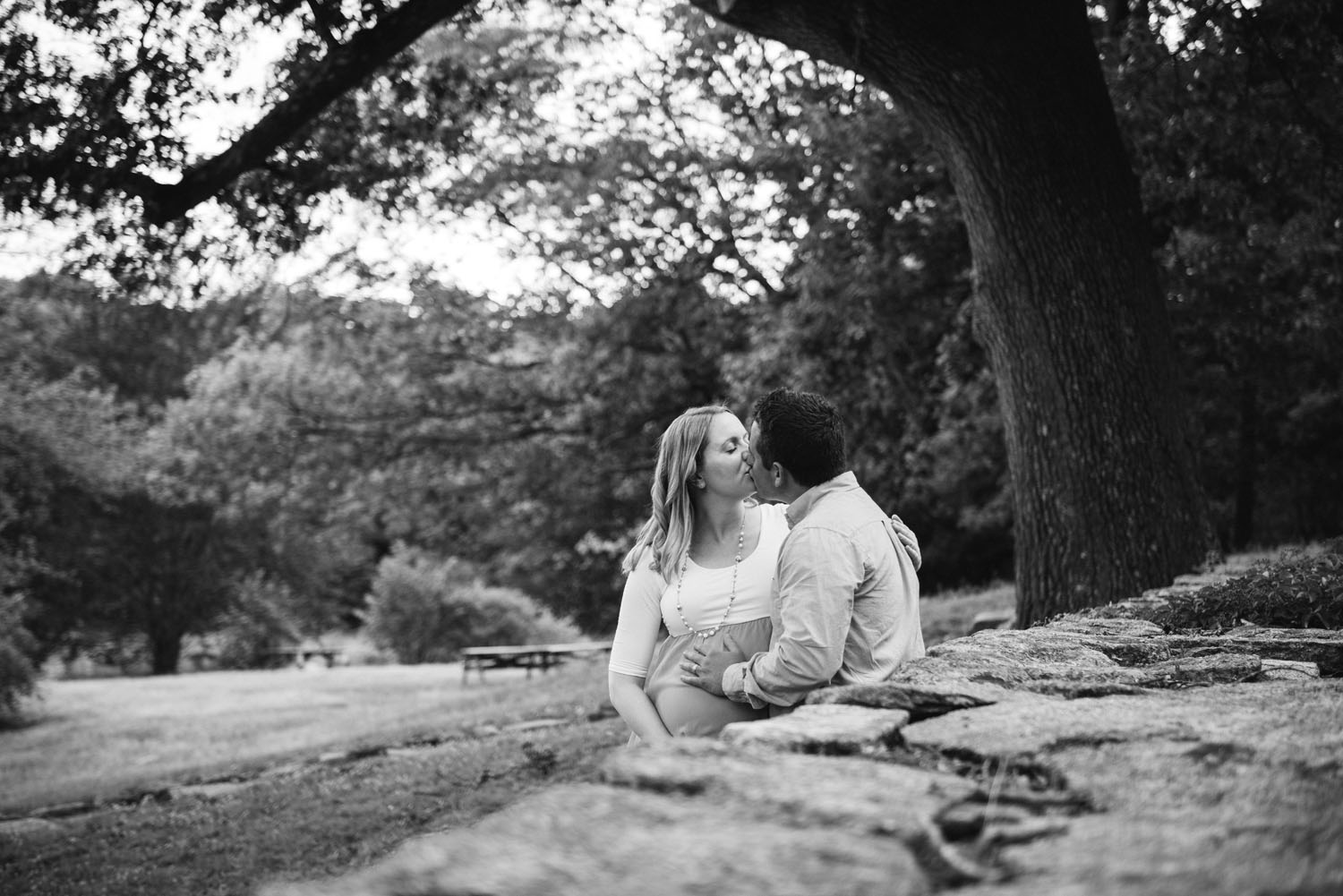 Nick + Kristen | Woodsy Belmont Summer Maternity Session | Boston and New England Portrait Photography | Lorna Stell Photo