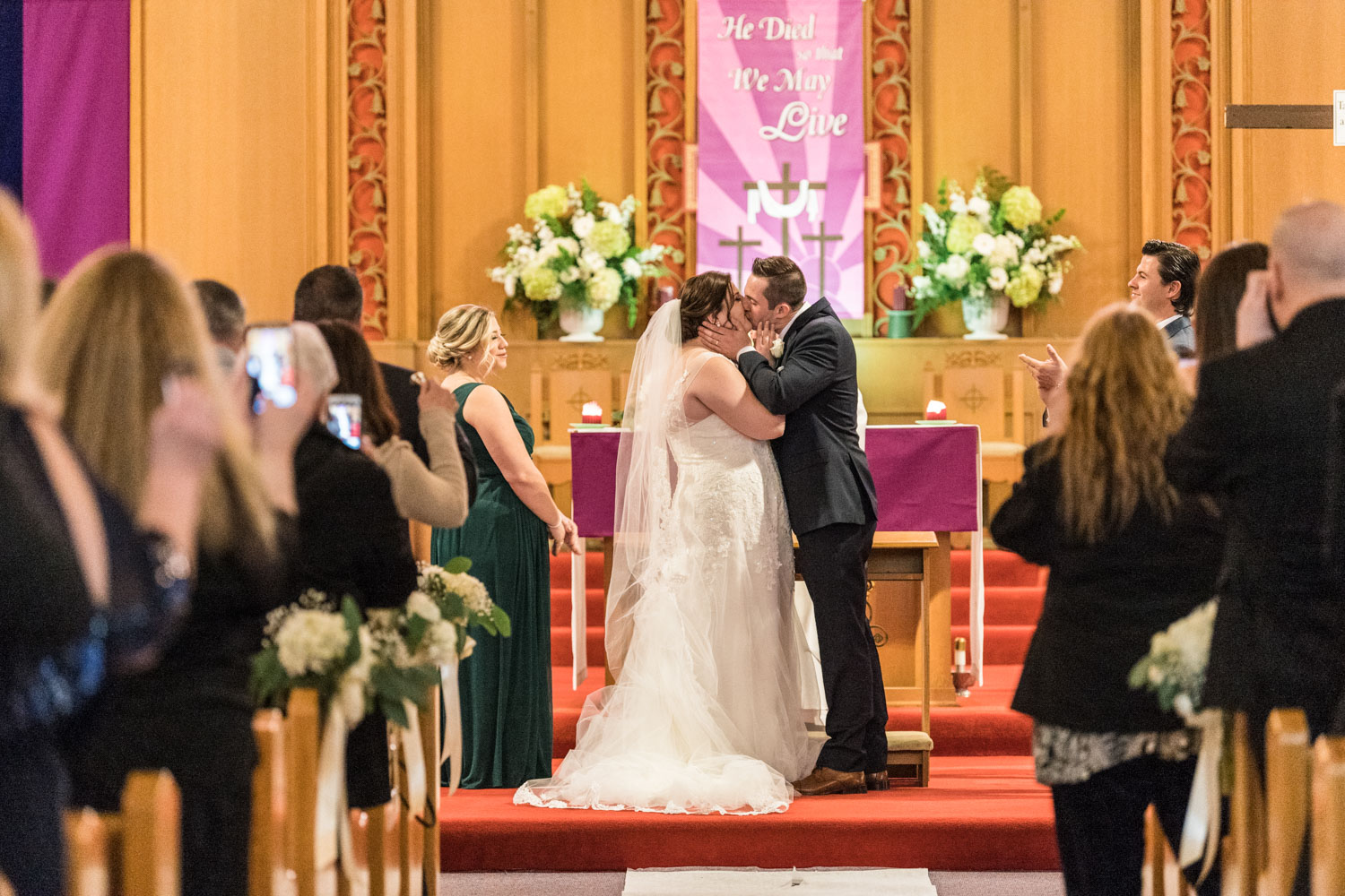 Katelyn + Joe | St. Patrick's Day Topsfield Commons Spring Wedding | Boston and New England Wedding Photography | Lorna Stell Photo