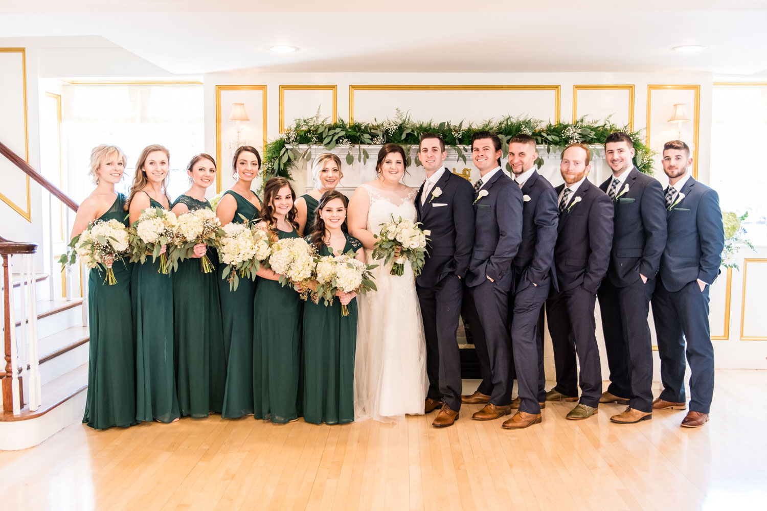 Katelyn + Joe | St. Patrick's Day Topsfield Commons Spring Wedding | Boston and New England Wedding Photography | Lorna Stell Photo