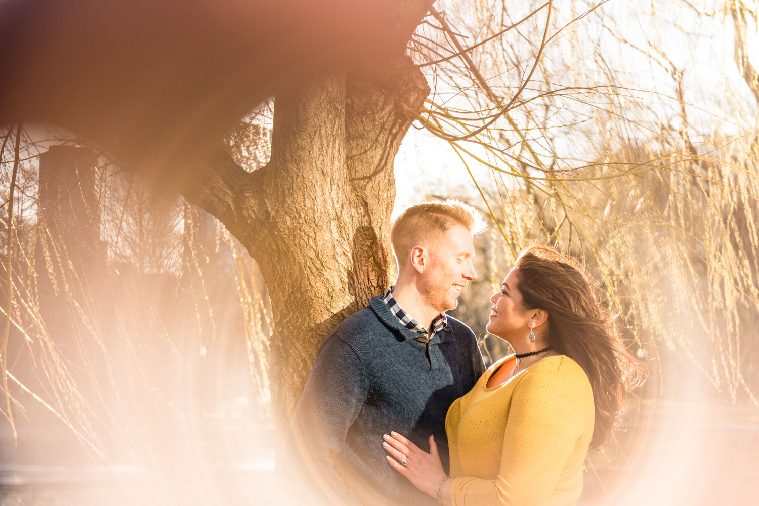 Andrea + Scott | Dog Lovers Boston Spring Sunrise Engagement Session | Boston and New England Engagement Photography | Lorna Stell Photo