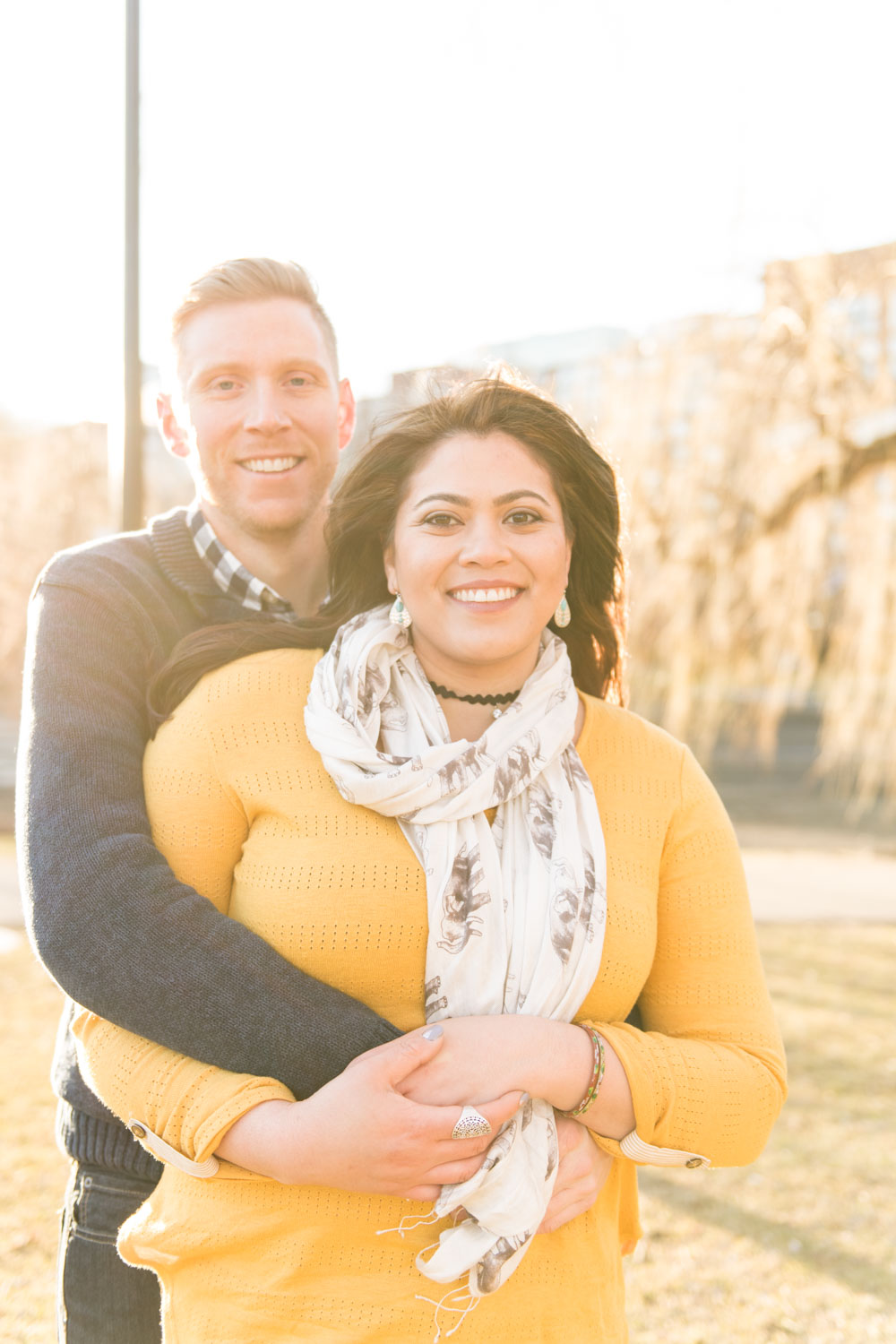 Andrea + Scott | Dog Lovers Boston Spring Sunrise Engagement Session | Boston and New England Engagement Photography | Lorna Stell Photo