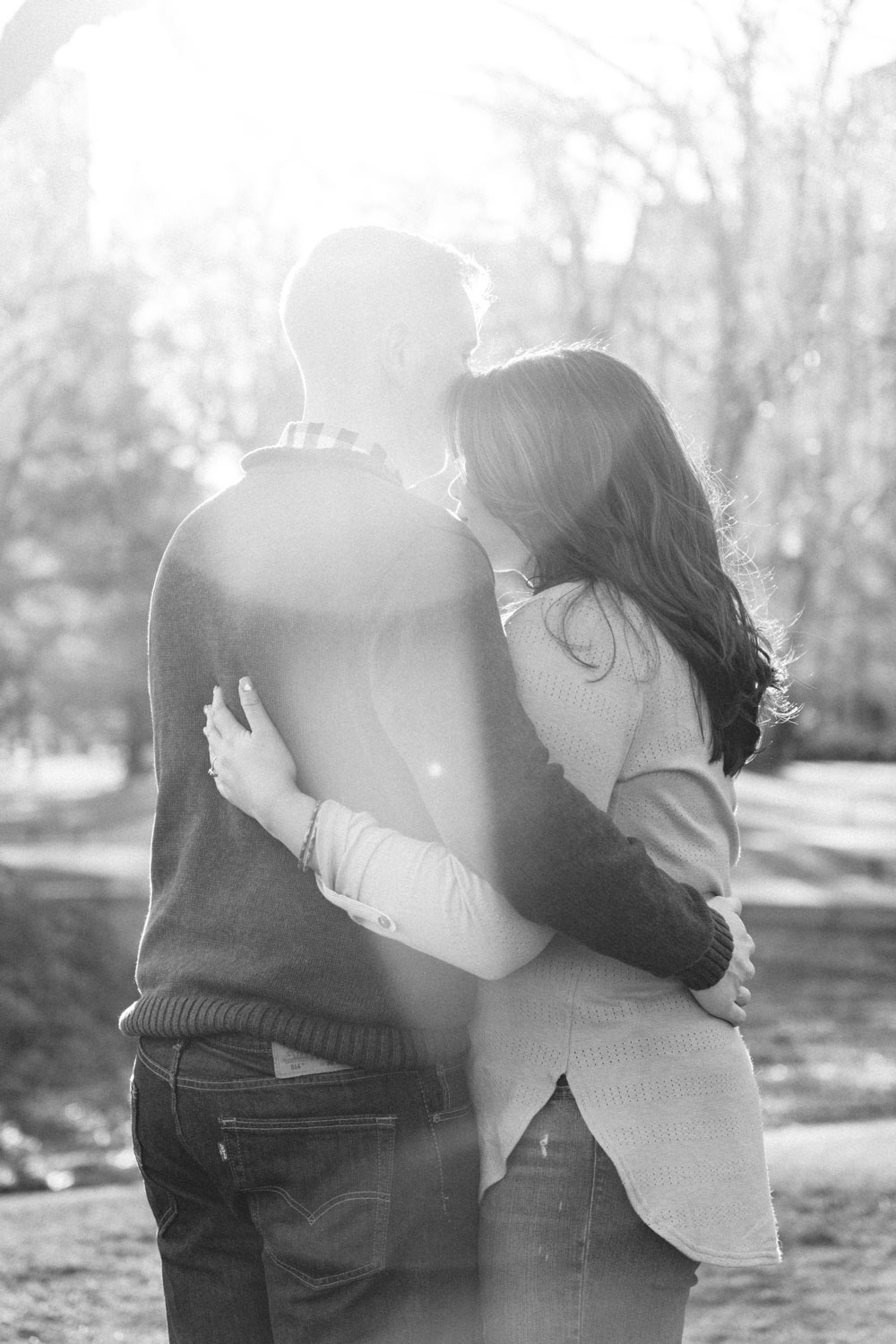 Andrea + Scott | Dog Lovers Boston Public Garden Casual Spring Sunrise Creative Alternative Organic Romantic Engagement Session | Boston and New England Engagement Photography | Lorna Stell Photo