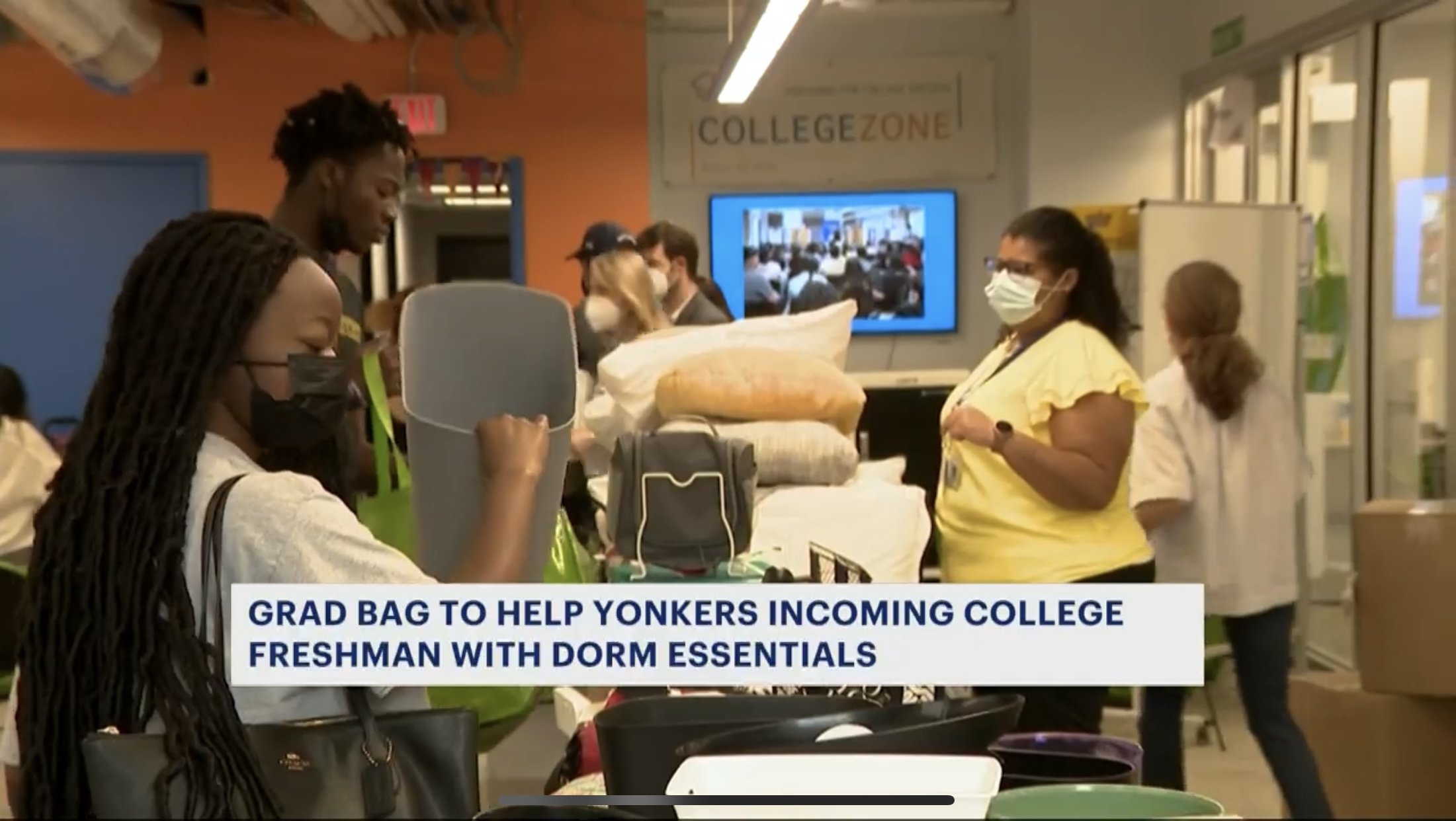News 12 Westchester:  'Grad Bags' - College Freshmen From Yonkers Get Free Dorm Supplies