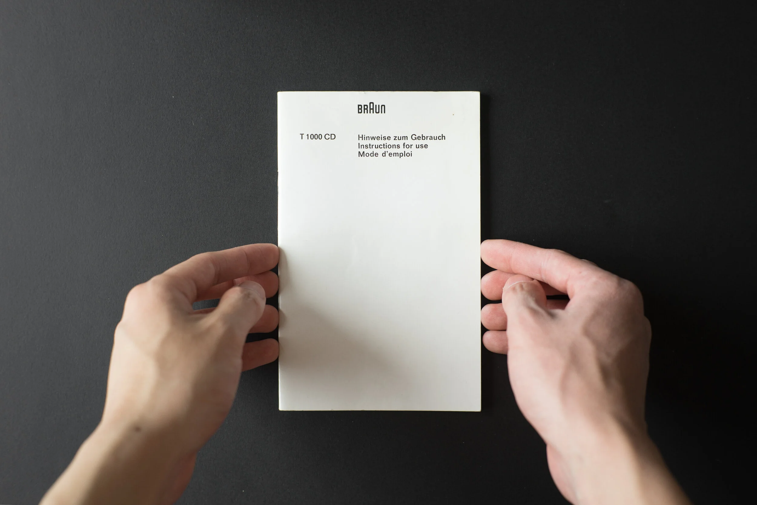  Instruction Manual for Braun T 1000 CD, 1968 