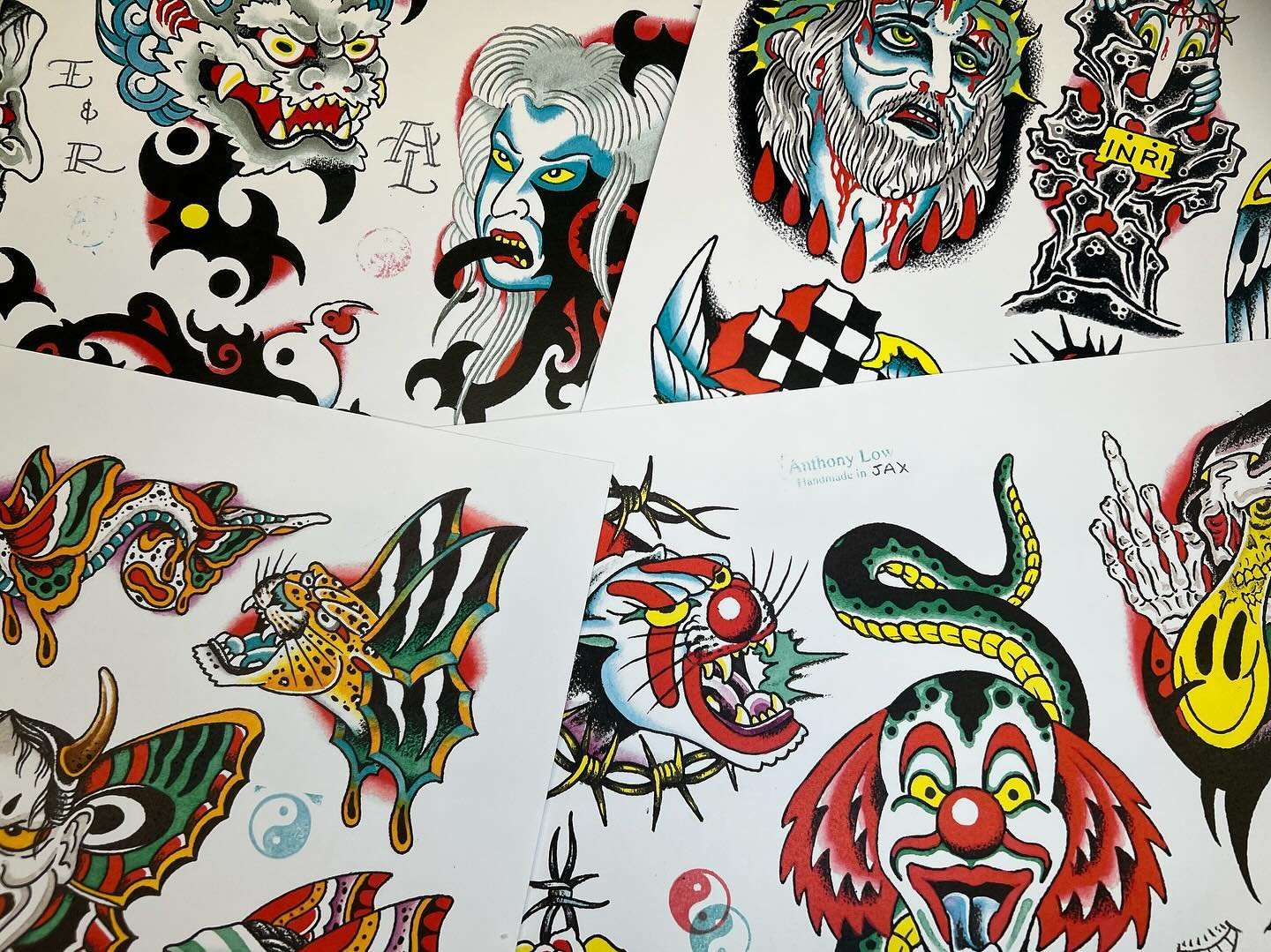 4/20 @ noon! I&rsquo;ll be posting a flash set up for sale on my webstore. 10 sheets, with line drawings and some assorted extras. 60+ designs from (kind of) mild to wild printed on 80lb card stock. Nothing too fancy, just fun tats to make you some l