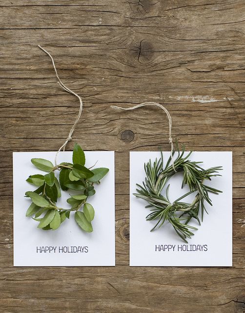 (Simple gift tags or place cards.)