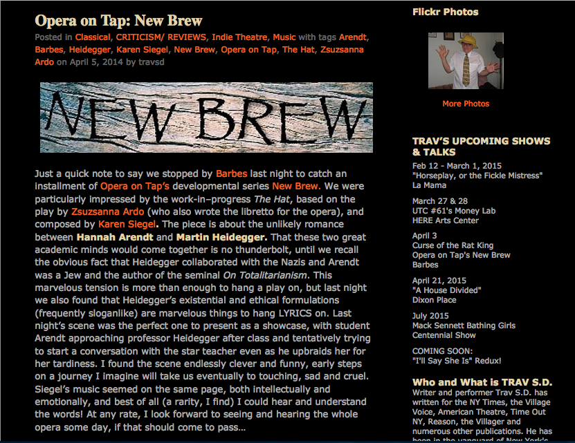 The Hat opera OOT NY Travalanche review.png