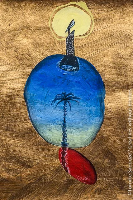 A panel from the AEA Triptych by Tornike Sanodze