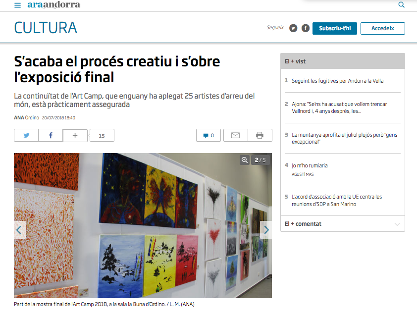 18 Andorra UNESCO Art Camp Exhibition in press Ardó Triptych.png