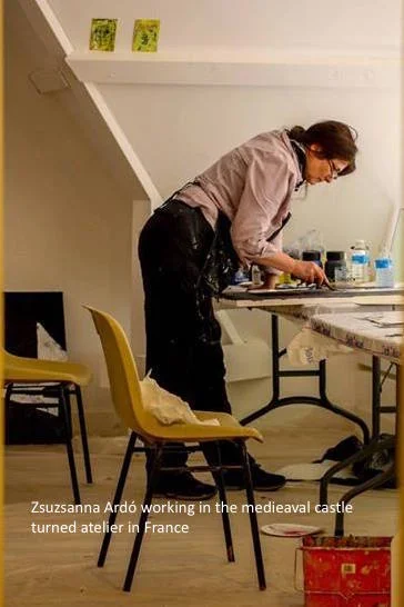 Work in the medieval chateau turned art studio 2016.jpg