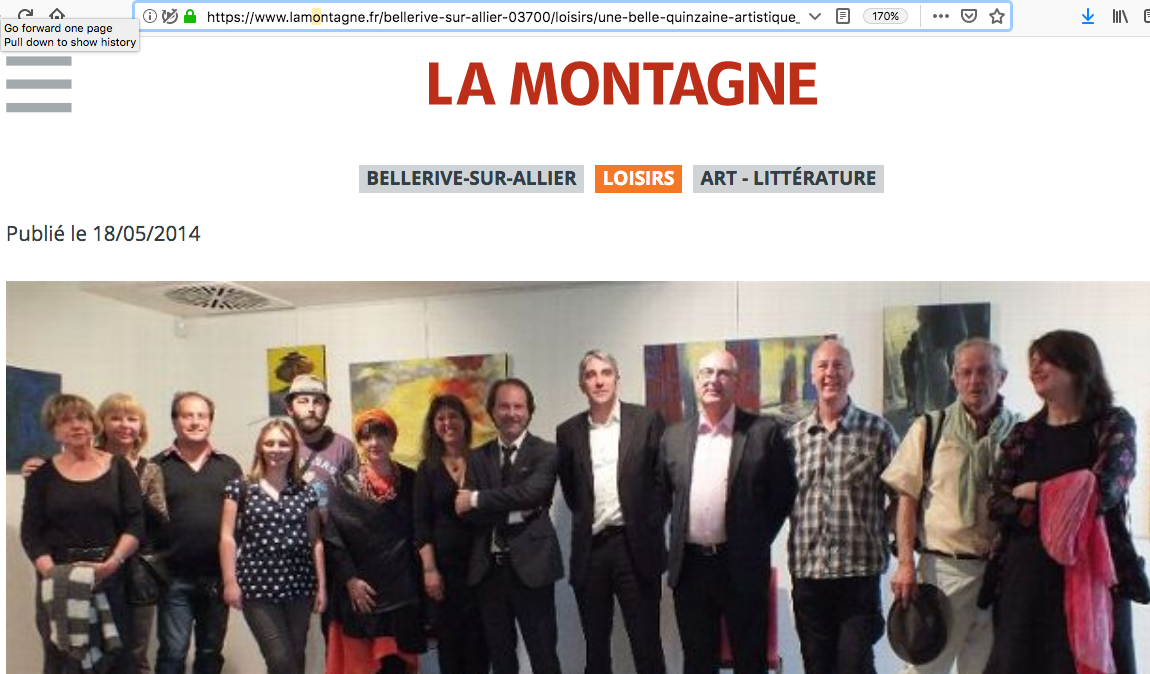 14 FR Bellerive Art Festival Exhibition report in press La Montagne.png