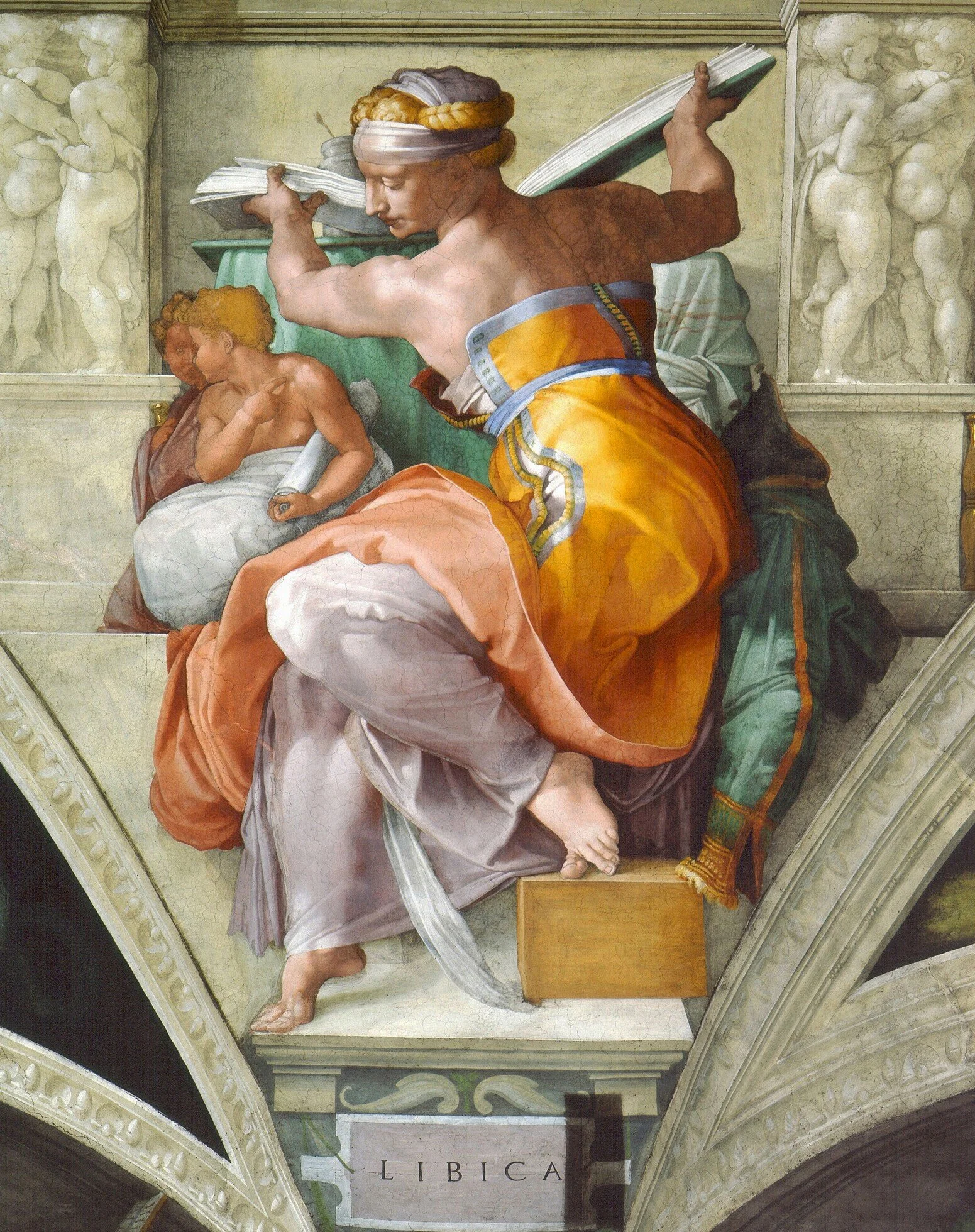 Michelangelo Sistine Chapel Woman back muscles.jpg