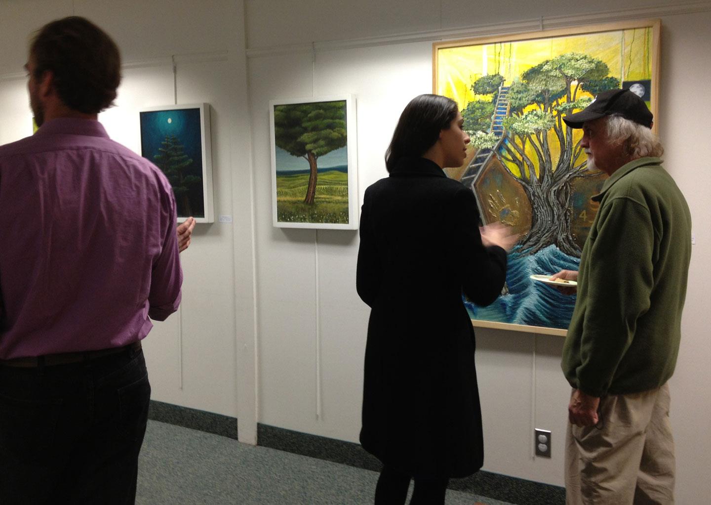 2012 - Opening for Tree: Totems of Life at the Maxwell Memorial Library in Camillus, NY.