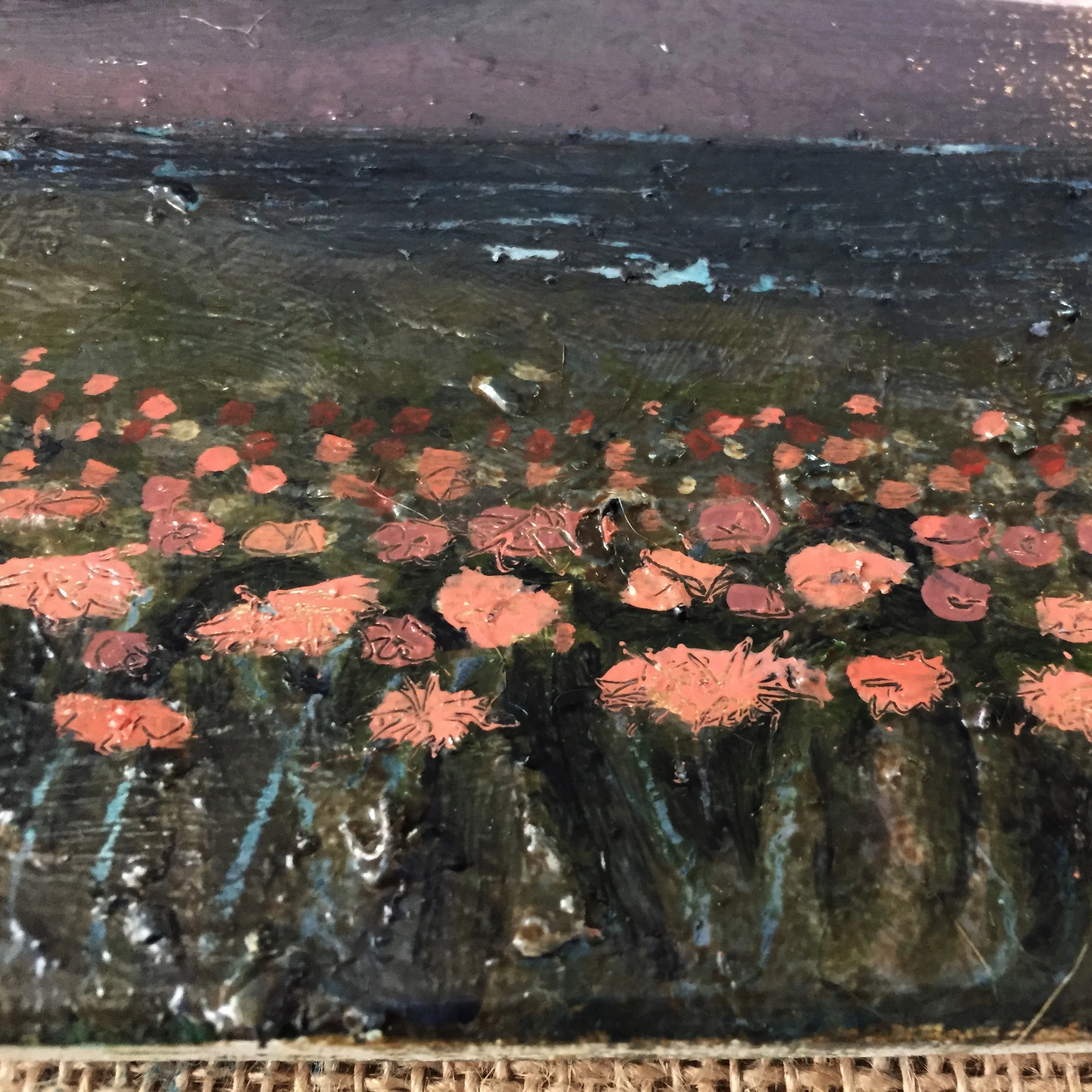 Detail of Pink Flowers by Maria Rizzo