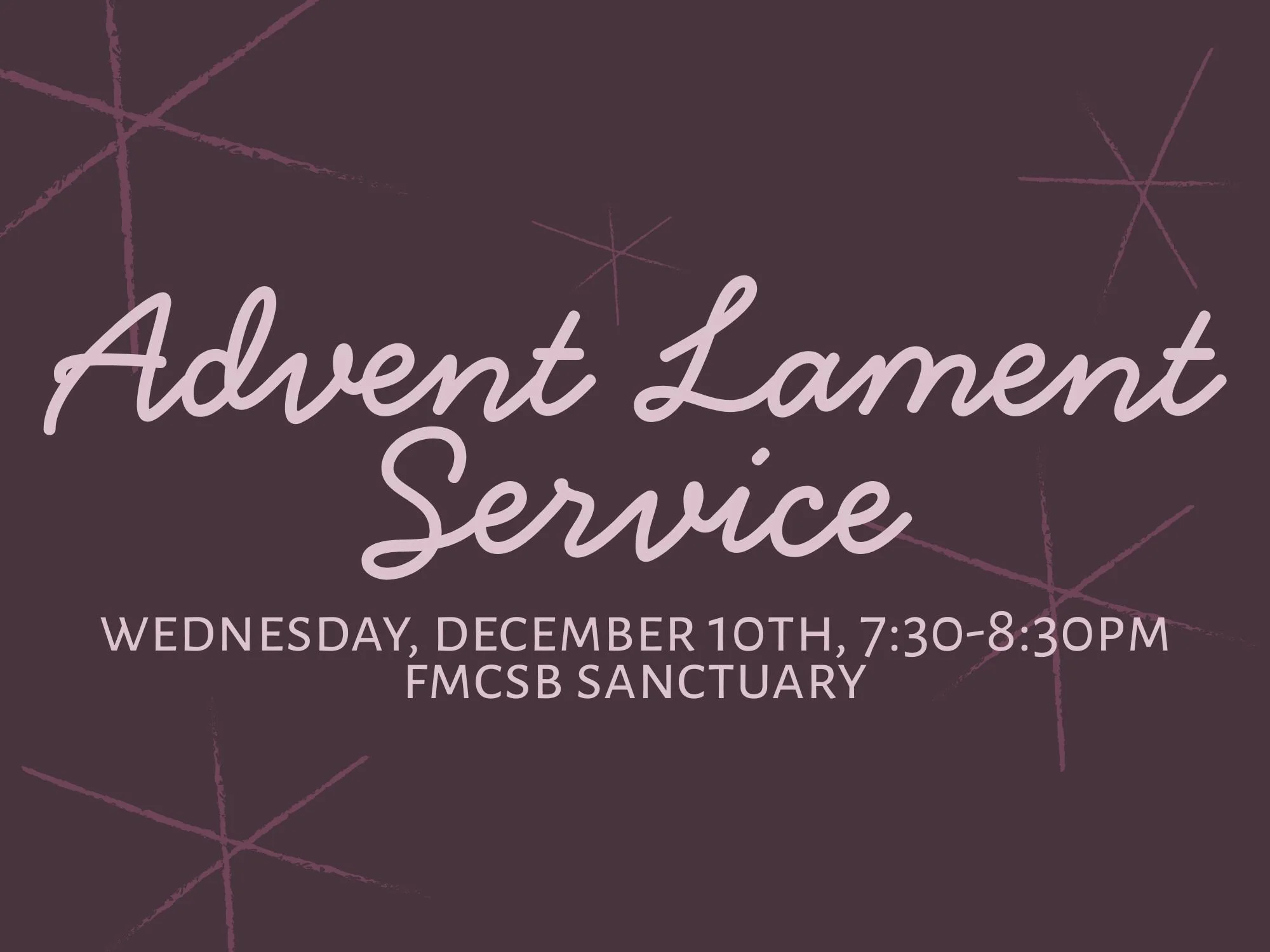 Advent Lament Service