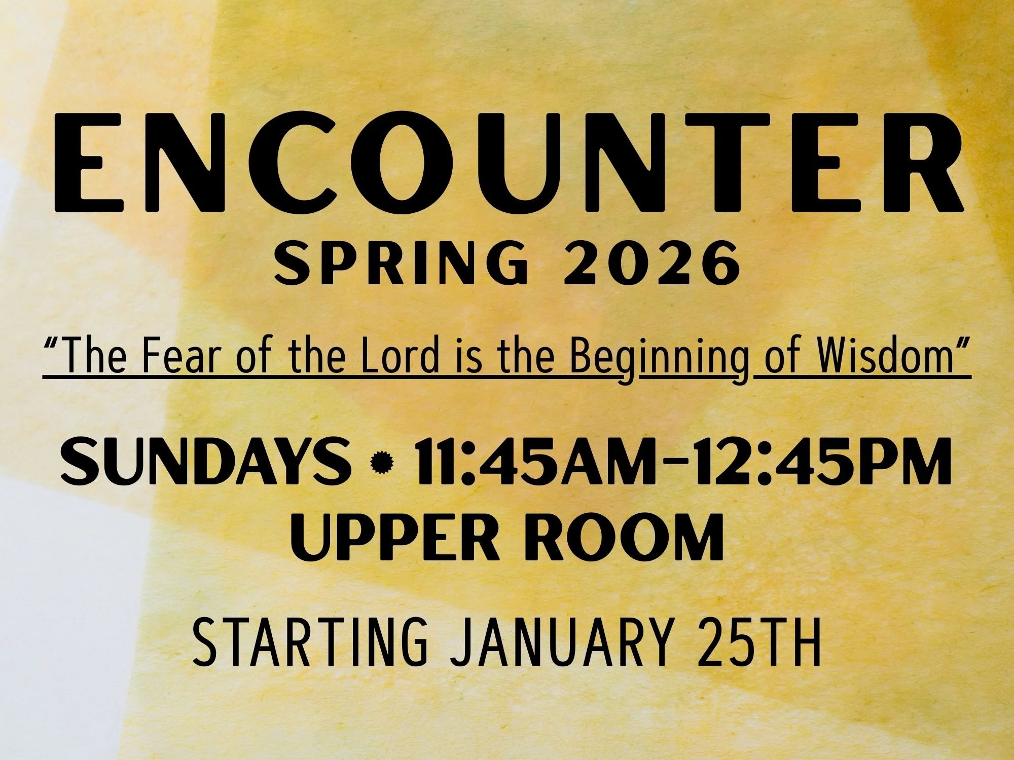 Spring 2026 Encounter