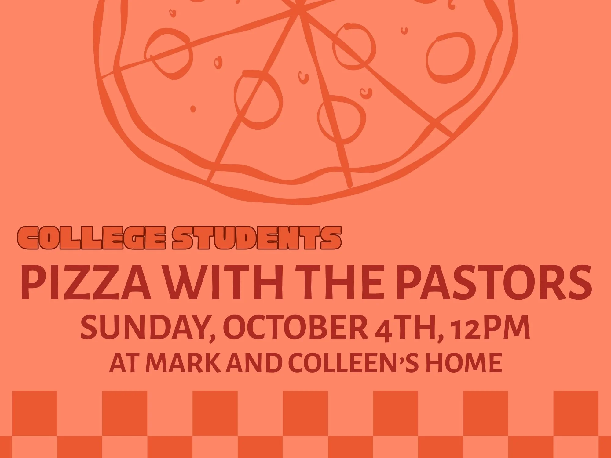 College Students: Pizza With the Pastors