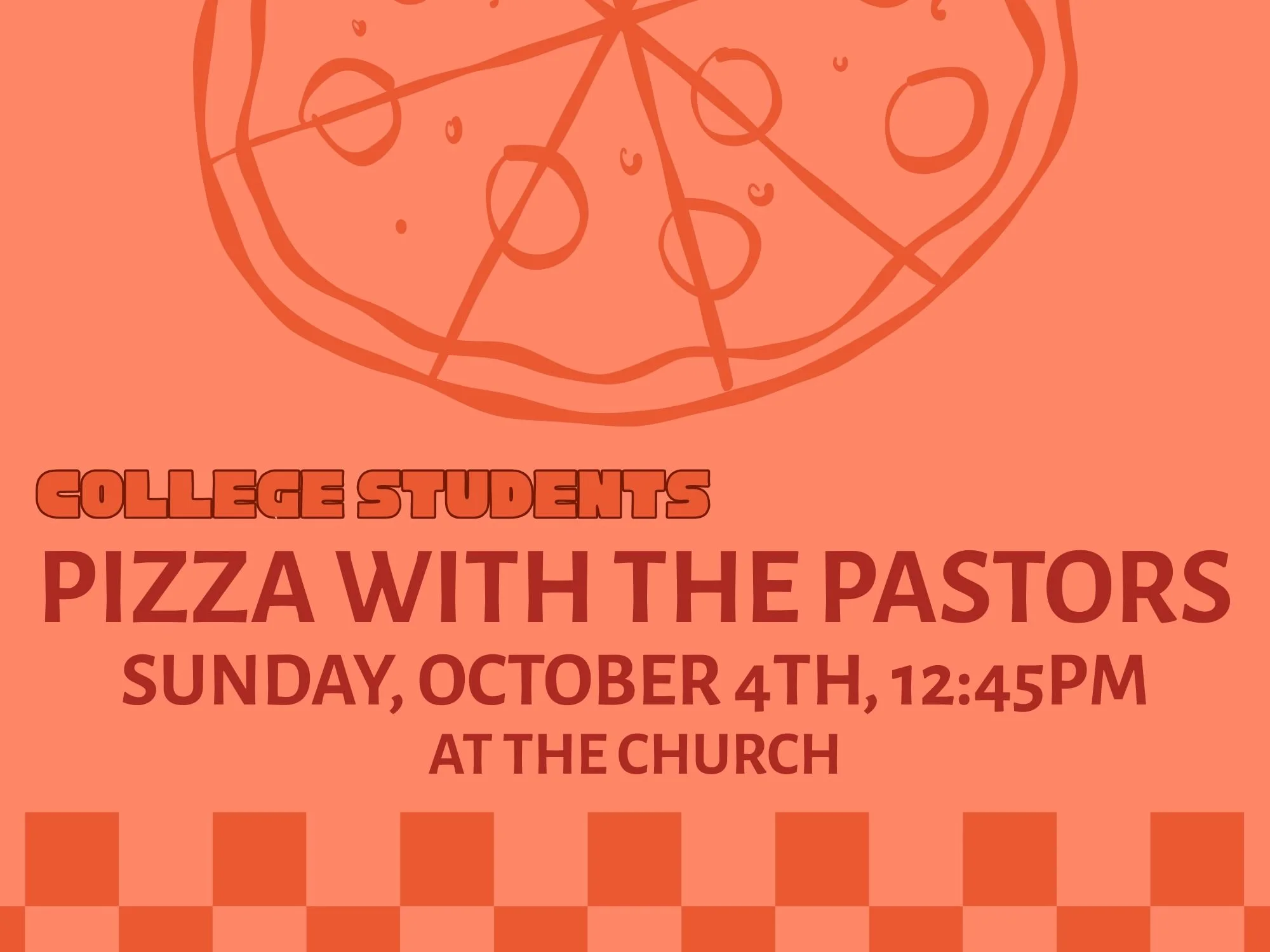 College Students: Pizza With the Pastors