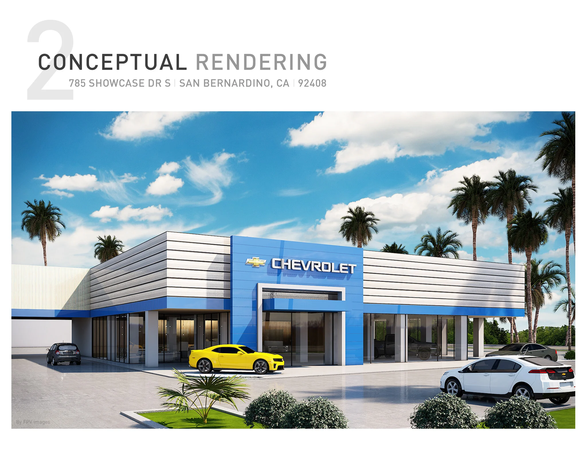  •&nbsp;  Location:  &nbsp;San Bernardino, CA   •&nbsp;  Project Type:  &nbsp;Conceptual Dealership Design   •&nbsp;  Order:  &nbsp;3D Exterior&nbsp;Rendering  
