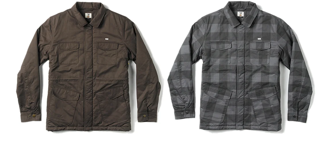  FOURSTAR® ISHOD FIELD JACKET -&nbsp;Heavy&nbsp;poplin field jacket for the Ishod Wair signature collection. Solid Brown&nbsp;and Charcoal&nbsp;buffalo check shell options. Storm flap / zip front closure. Dual-entry waist pockets. Quilted tricot&nbsp