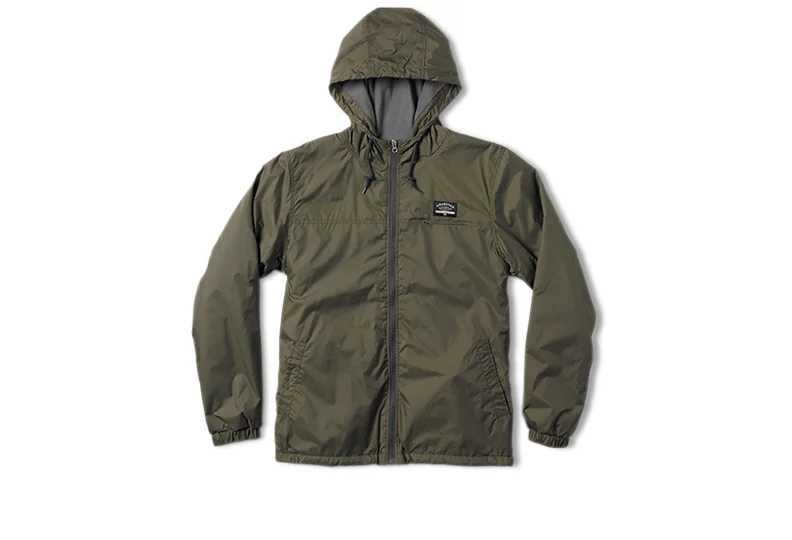  FOURSTAR® ATLAS POLAR JACKET -&nbsp;Poly shell breaker with polar fleece lining. Chest yoke and on-seam pocket. Reverse coil front zipper. Shirred cuffs.&nbsp;(shown in Olive) 