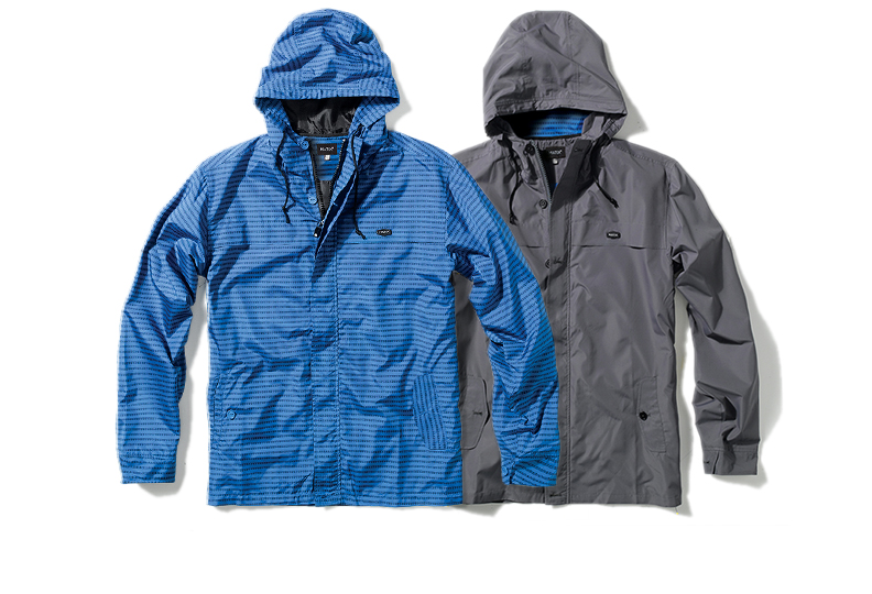  MATIX® MO-BREAKER - MikeMo Capaldi Signature Collection. Nylon shell windbreaker with chest vent, storm welt&nbsp;and vislon zipper. Flap pockets and shirt buttons. (Shown in Royal Print and Charcoal) 