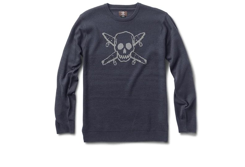  FOURSTAR® PIRATE SWEATER - Acrylic sweater knit with jacquard logo at chest and full-fashion detail at armholes. (shown in Midnight) 